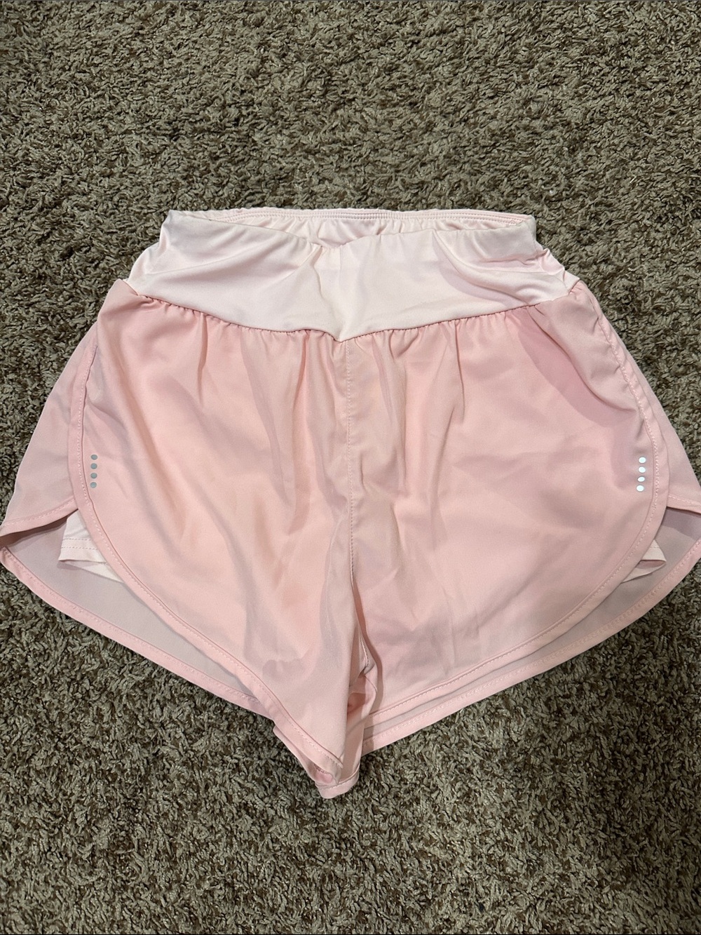Light Pink Women's Lined Athletic Shorts